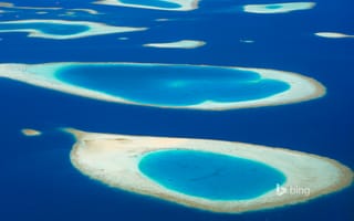 Обои остров, Мальдивы, атолл, море