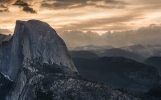 Картинка Glacier Point, Grand, Sierras, Yosemite Valley, Halfdome, Sunrise, природа, Northern California, National Park, горы, NorthPines, California, пейзаж