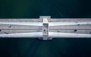 Картинка мост, мосты, сверху, c воздуха, аэросъемка, съемка с дрона
