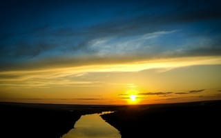 Картинка закат, Kaluga, Ока, Калуга, река