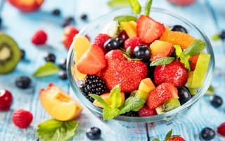 Картинка клубника, ягода, ягоды, фрукты, фрукт, персик, виноград