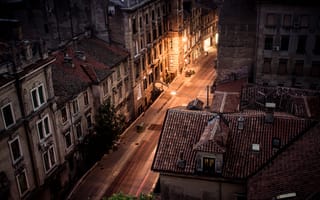 Картинка Хорватия, город, города, здания, улица, крыша, ночь, темнота