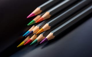 Картинка карандаши, макро, цвет