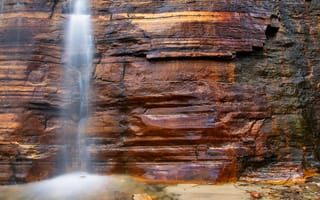 Картинка ручей, скала, водопад, брызги