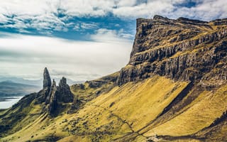 Картинка Шотландия, горы, гора, природа, скала, пейзаж