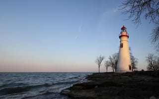 Картинка United States, Lakeside, пейзаж, маяк, Ohio