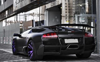 Картинка Lamborghini, SV, murcielago, Purple, Matte Black