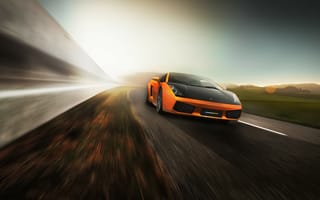 Картинка Lamborghini, Ламборджини, Ламборгини, люкс, дорогая, машины, машина, тачки, авто, автомобиль, транспорт, спорткар, спортивная машина, спортивное авто, гонка, скорость, быстрый, дорога, оранжевый