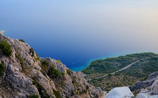Картинка Хорватия, океан, море, вода, природа, скала, сверху, c воздуха