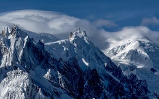 Картинка горы, гора, природа, скала, вершина, зима, снег