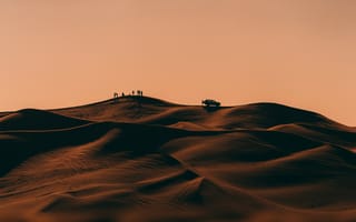Картинка пустыня, песок, песчаный, дюна, засушливый, холм, бархан, природа, вечер