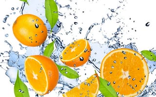 Картинка Lemon, drops, spray, цитрус, свежесть, fruit, вода, брызги, yellow, лимон, капли, water, фрукт, жёлтый