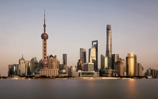 Картинка Шанхай, Китай, город, города, здания, небоскреб, высокий, здание