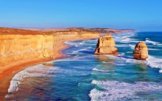 Картинка Австралия, океан, море, вода, природа, берег, побережье, пляж, волна