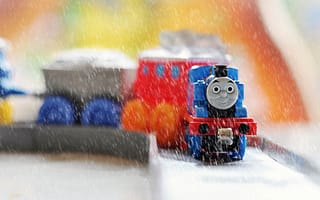 Картинка поезд, дождь, игрушка