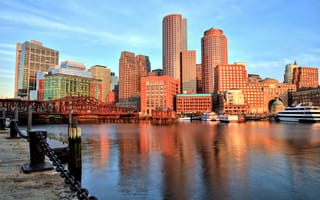 Картинка Бостон, США, город, города, здания, небоскреб, высокий, здание