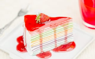 Картинка торт, десерт, выпечка, сладость, сладости, сладкий, еда, клубника, ягода, ягоды