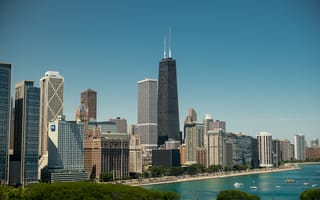Картинка Чикаго, США, город, города, здания, небоскреб, высокий, здание
