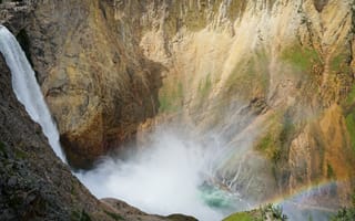 Картинка водопад, природа, скала