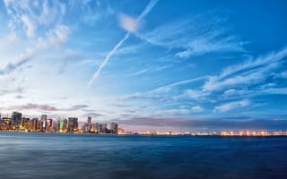Картинка Майами, США, город, города, здания, море, океан, вода
