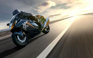 Картинка Hayabusa, мотоциклы, байк, мотоцикл, гонка, скорость, быстрый, дорога