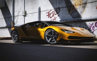 Картинка Lamborghini, Ламборджини, Ламборгини, люкс, дорогая, машины, машина, тачки, авто, автомобиль, транспорт, вид сбоку, сбоку, желтый