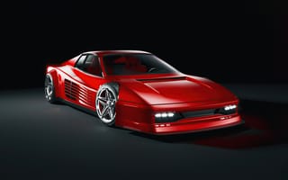 Картинка Ferrari Testarossa, Ferrari, Testarossa, Феррари, ретро автомобили, ретро, машины, машина, тачки, авто, автомобиль, транспорт, спорткар, спортивная машина, спортивное авто, красный