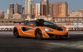 Картинка McLaren, Макларен, люкс, дорогая, современная, спорткар, машины, машина, тачки, авто, автомобиль, транспорт, город, здания, оранжевый