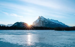 Картинка Банф, национальный парк, Канада, гора, пейзаж, горы, природа, зима