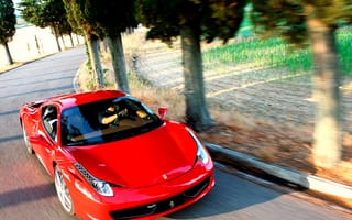 Картинка Ferrari, italia, вираж