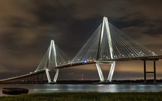 Картинка мост, мосты, ночь