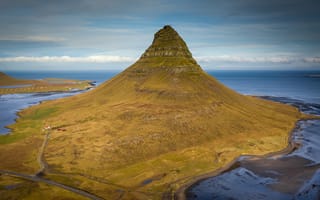 Картинка горы, гора, природа, вершина, море, океан, вода, Исландия