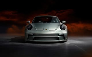 Картинка Porsche, Порше, машины, машина, тачки, авто, автомобиль, транспорт, вид спереди, спереди, ночь