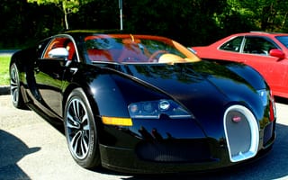 Картинка Bugatti Veyron, black, car, Grand Sport, supercar