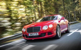 Обои Bentley, GT, Машина, Автомобиль, Красный, Капот, Решетка, Continental