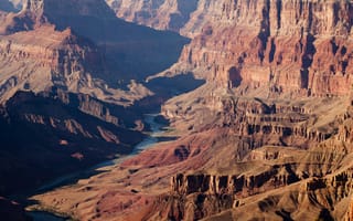 Картинка каньон, скалы, река, Америка, останцы