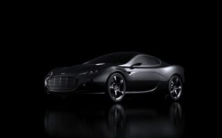 Картинка Aston Martin, Отражение, Черный, Спорткар, Авто, Gauntlet, US