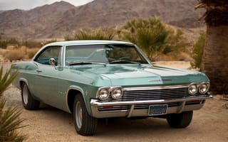 Картинка Chevrolet, 1965, Coupe, Impala, Шевроле, передок, Импала, Sport, классика