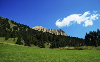 Картинка долина, Альпы, Campitello, подножье Сассолунго и Коль Роделла, один из самых привлекательных ландшафтов, Италия