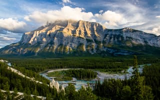 Картинка Banff National Park, лес, природа, гора, река, пейзаж, Канада