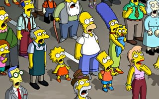 Картинка Simpsons, улица, симпсоны, шок