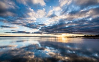 Картинка облака, Jeff Wallace, отражение, небо