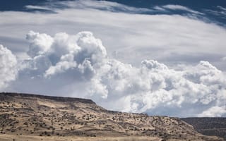 Картинка природа, облака, New Mexico, пустыня