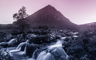 Картинка Гора, водопад, вода
