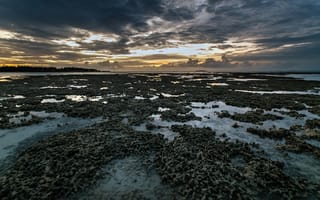 Картинка Kihaad, закат, риф, океан, Maldives