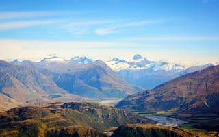 Картинка горы, ущелье, Otago, Новая Зеландия, долина