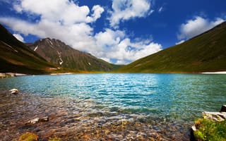 Обои озеро, горы, природа