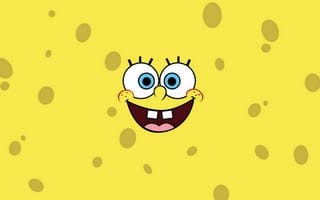 Картинка SpongeBob SquarePants, улыбка, мультсериал, Губка Боб Квадратные Штаны, взгляд, желтый