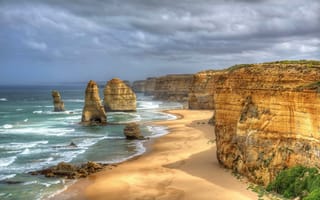Картинка Австралия, скалы, пляж, море, океан, песок, камни