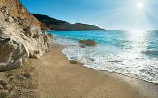 Обои Greece, песок, sea, beach, Греция, море, sand, пляж